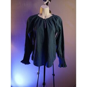 White House Black Market navy Blouse Xs